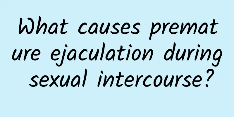 What causes premature ejaculation during sexual intercourse?