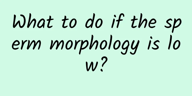 What to do if the sperm morphology is low?