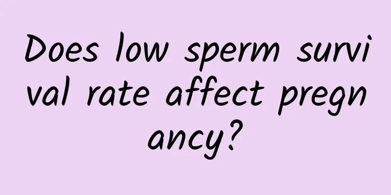 Does low sperm survival rate affect pregnancy?