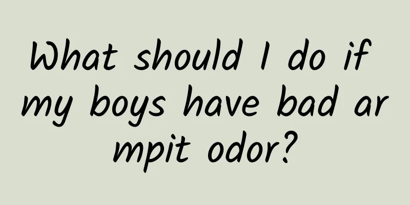 What should I do if my boys have bad armpit odor?
