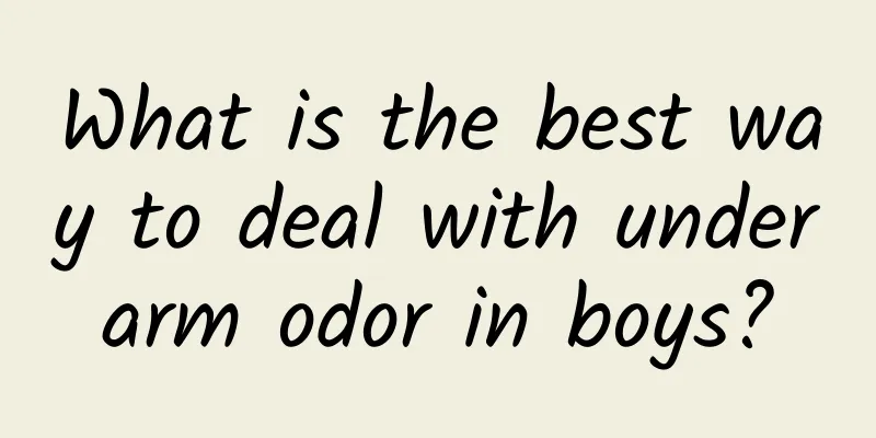 What is the best way to deal with underarm odor in boys?