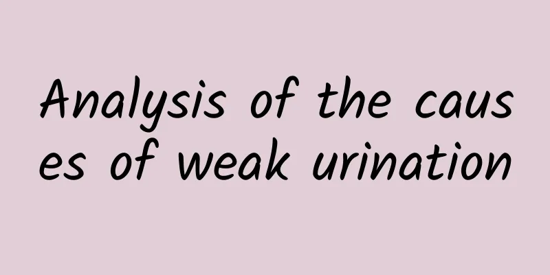 Analysis of the causes of weak urination