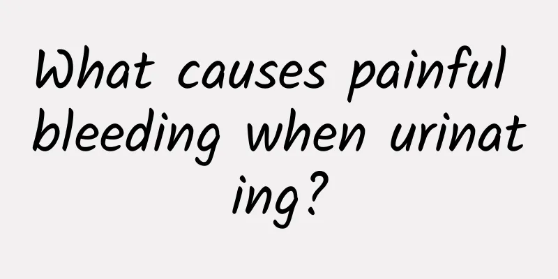 What causes painful bleeding when urinating?