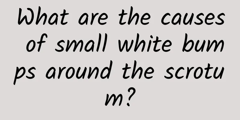 What are the causes of small white bumps around the scrotum?