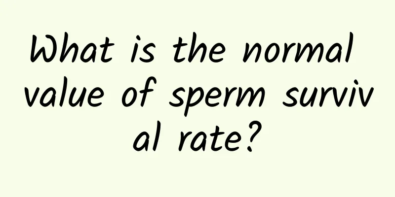 What is the normal value of sperm survival rate?