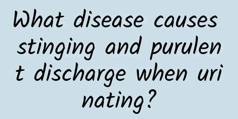 What disease causes stinging and purulent discharge when urinating?