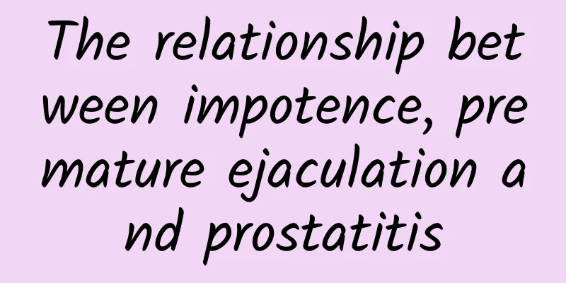 The relationship between impotence, premature ejaculation and prostatitis