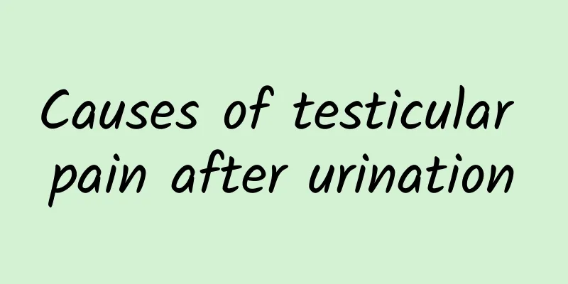 Causes of testicular pain after urination