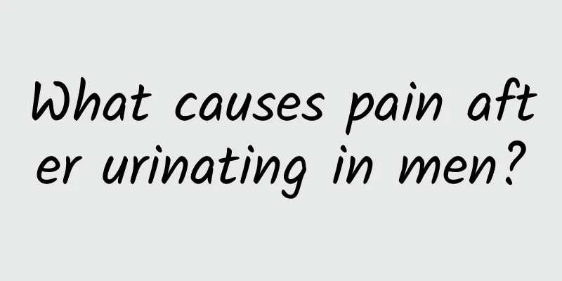 What causes pain after urinating in men?