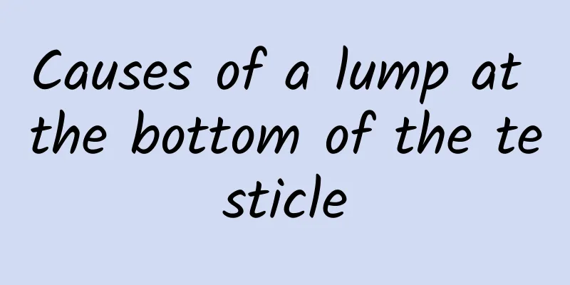 Causes of a lump at the bottom of the testicle