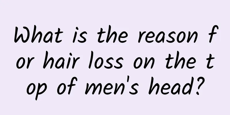 What is the reason for hair loss on the top of men's head?