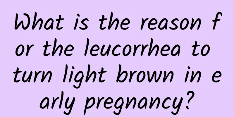 What is the reason for the leucorrhea to turn light brown in early pregnancy?