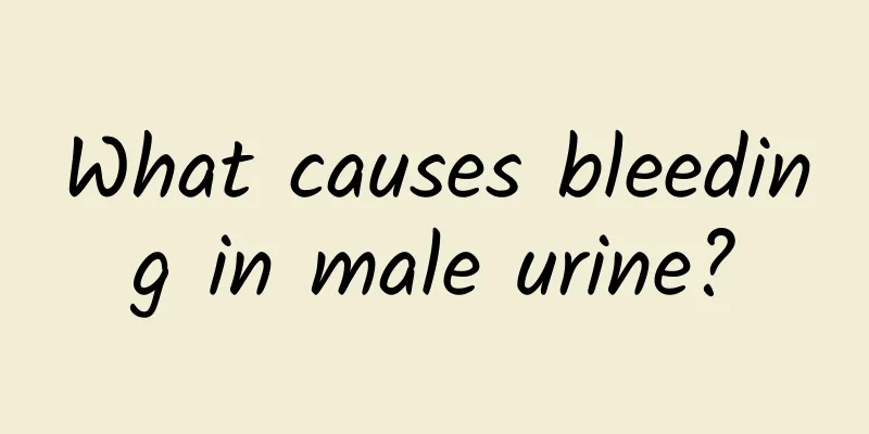 What causes bleeding in male urine?