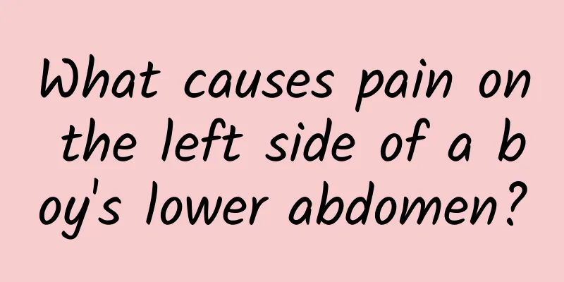 What causes pain on the left side of a boy's lower abdomen?