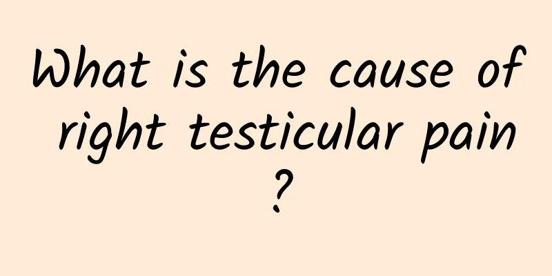 What is the cause of right testicular pain?
