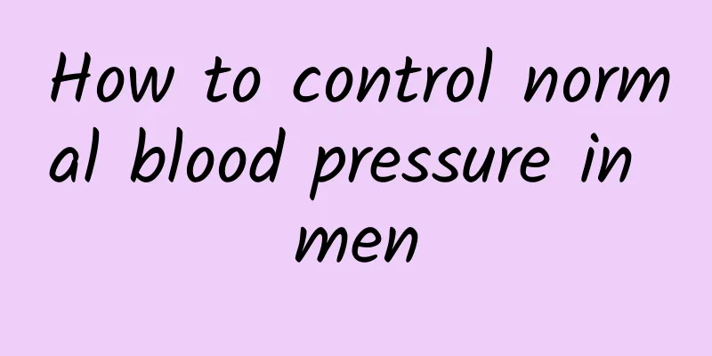 How to control normal blood pressure in men