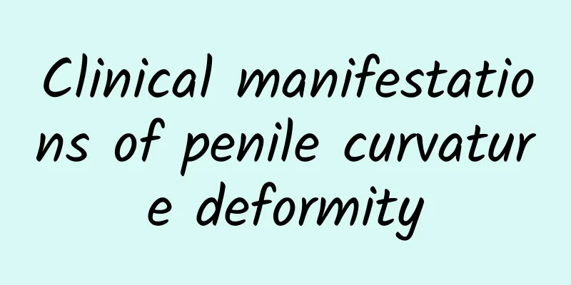Clinical manifestations of penile curvature deformity
