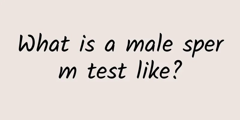 What is a male sperm test like?
