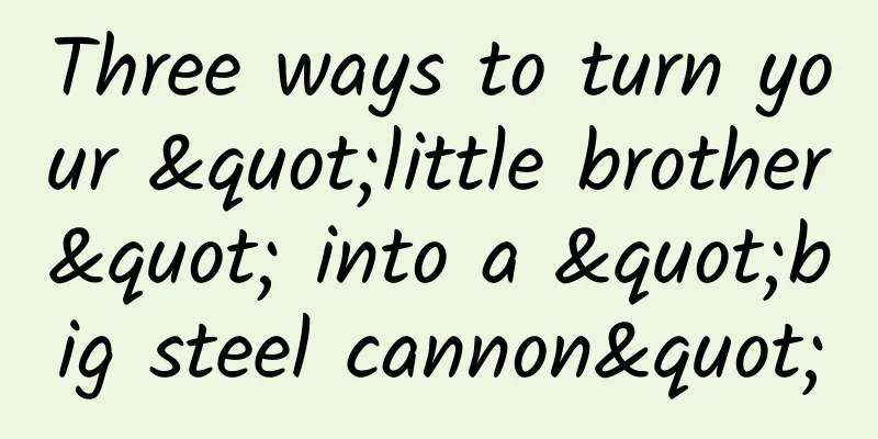 Three ways to turn your "little brother" into a "big steel cannon"