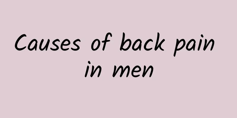 Causes of back pain in men