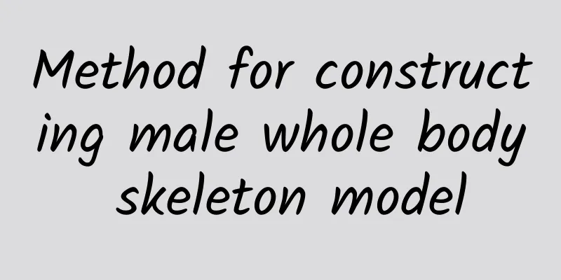 Method for constructing male whole body skeleton model