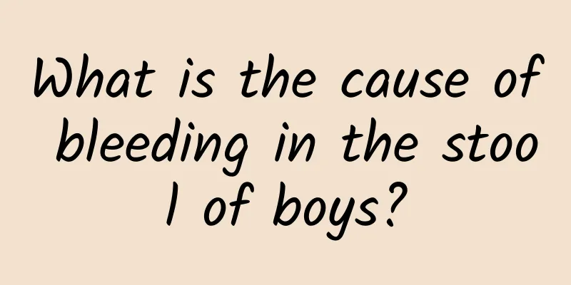What is the cause of bleeding in the stool of boys?
