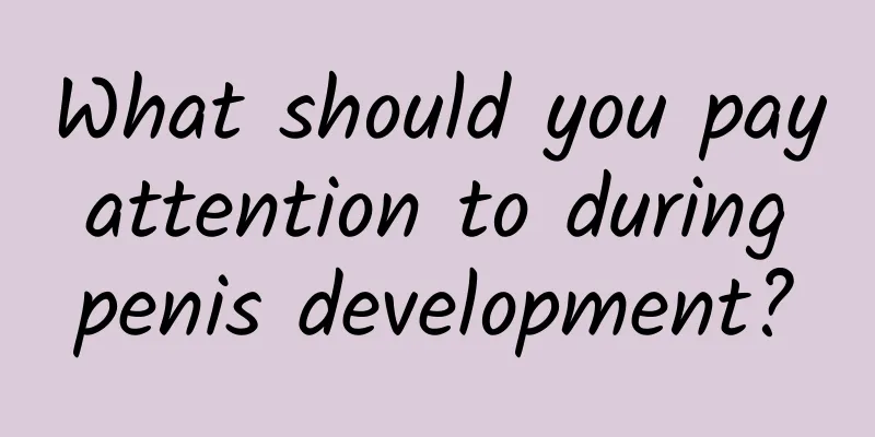 What should you pay attention to during penis development?