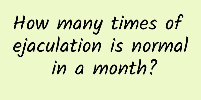 How many times of ejaculation is normal in a month?