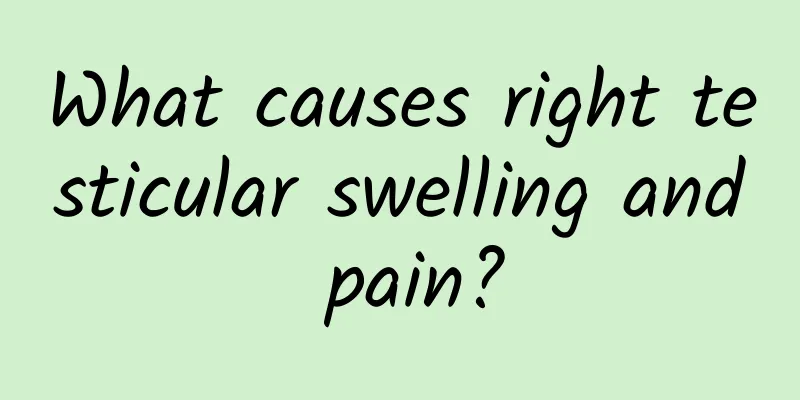 What causes right testicular swelling and pain?