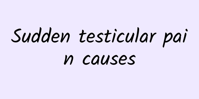 Sudden testicular pain causes