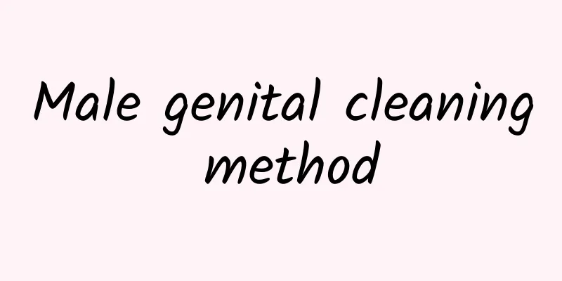 Male genital cleaning method