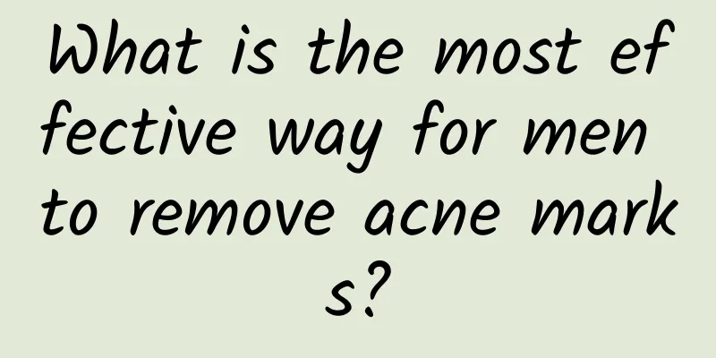What is the most effective way for men to remove acne marks?