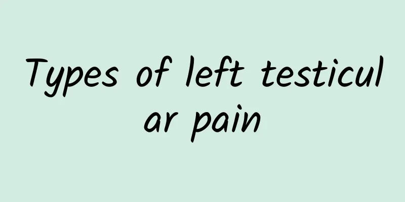 Types of left testicular pain