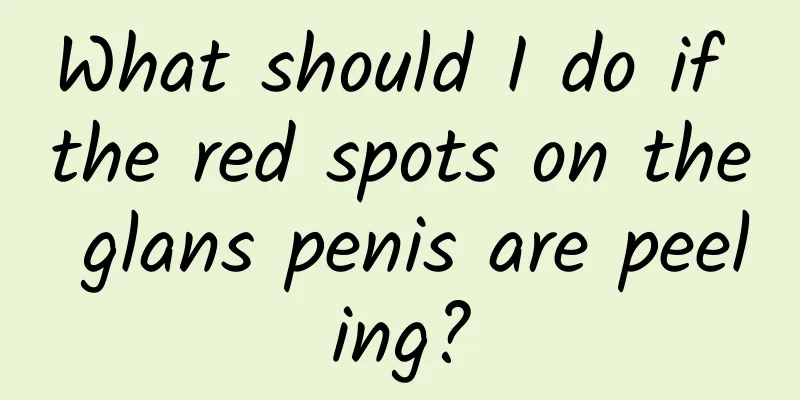 What should I do if the red spots on the glans penis are peeling?