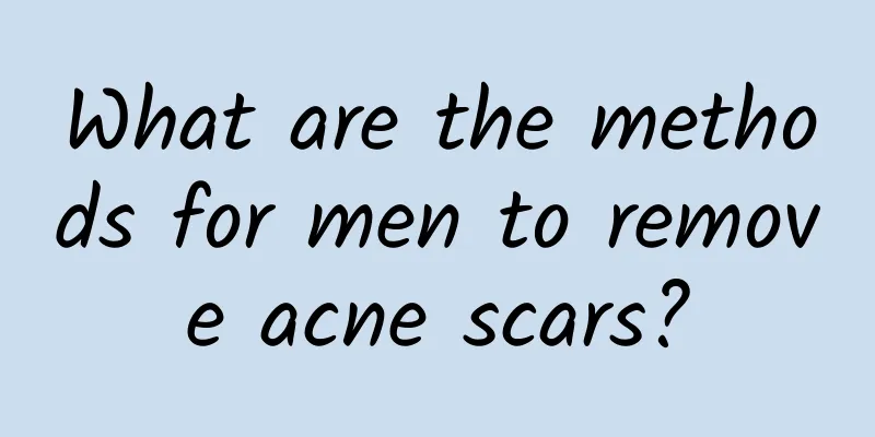 What are the methods for men to remove acne scars?