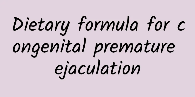 Dietary formula for congenital premature ejaculation