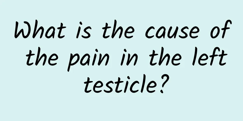 What is the cause of the pain in the left testicle?