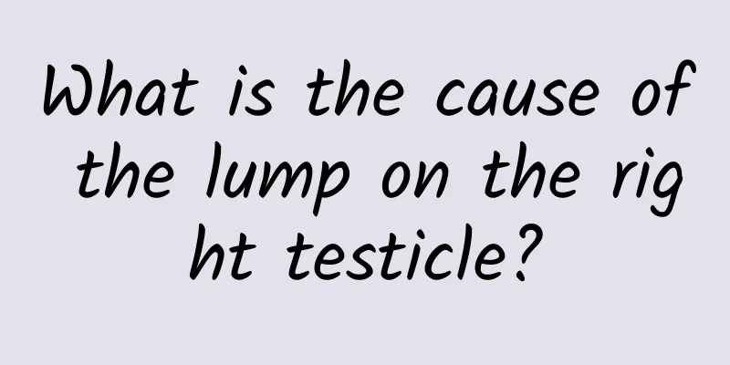 What is the cause of the lump on the right testicle?