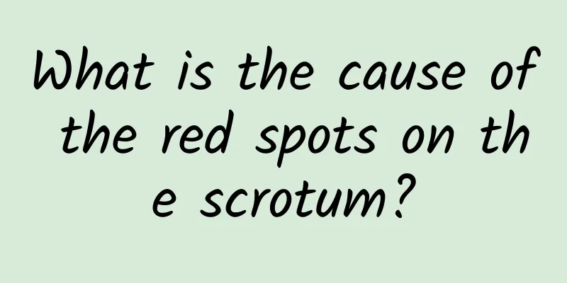 What is the cause of the red spots on the scrotum?