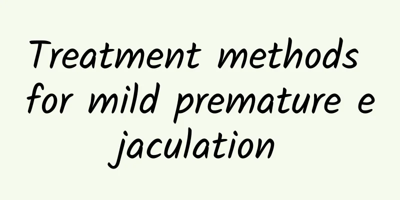 Treatment methods for mild premature ejaculation