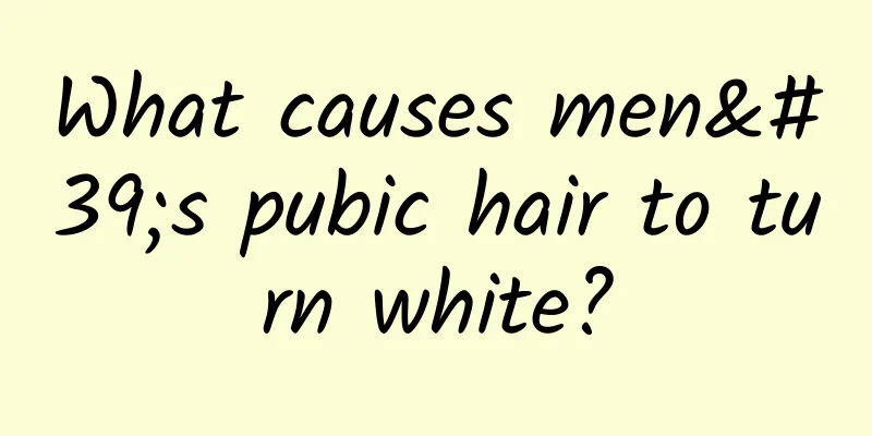 What causes men's pubic hair to turn white?