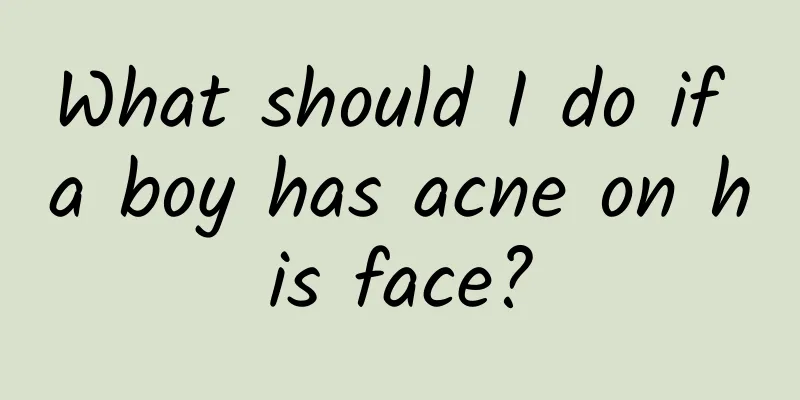 What should I do if a boy has acne on his face?