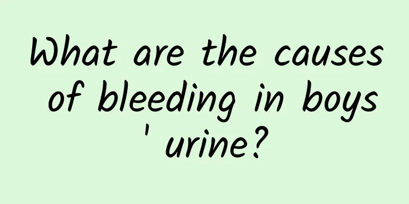 What are the causes of bleeding in boys' urine?