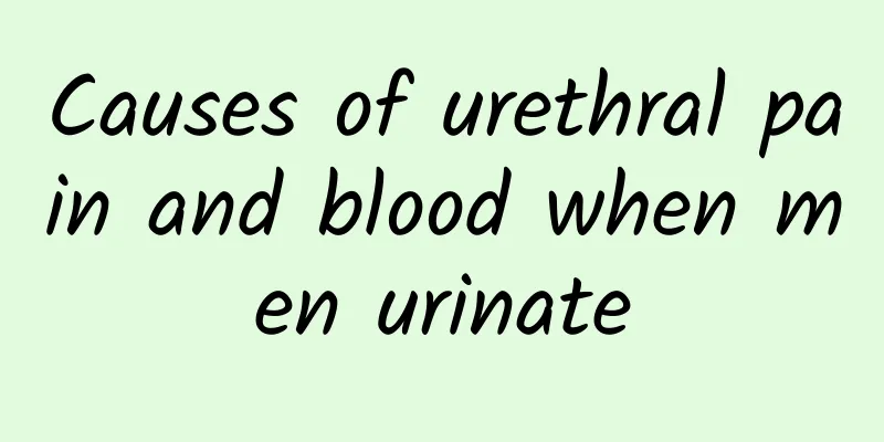 Causes of urethral pain and blood when men urinate