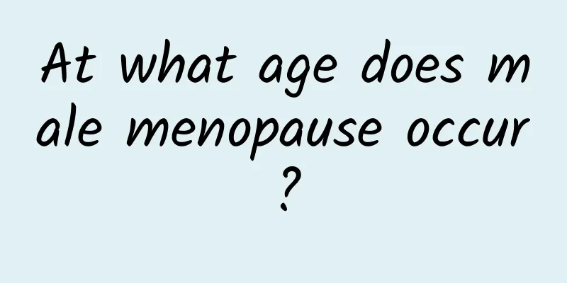 At what age does male menopause occur?
