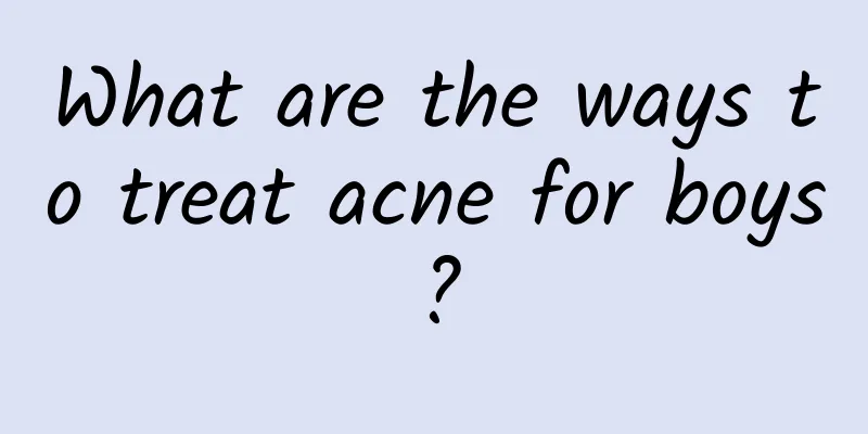 What are the ways to treat acne for boys?