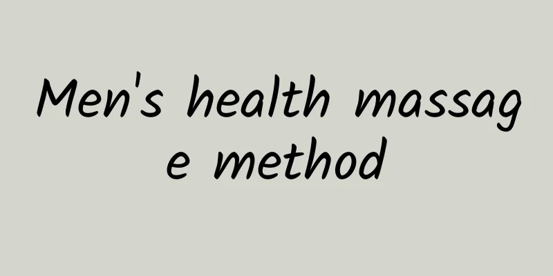 Men's health massage method