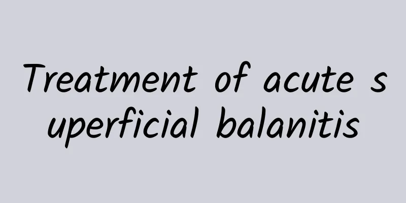 Treatment of acute superficial balanitis