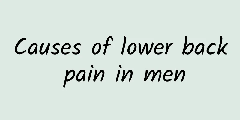 Causes of lower back pain in men