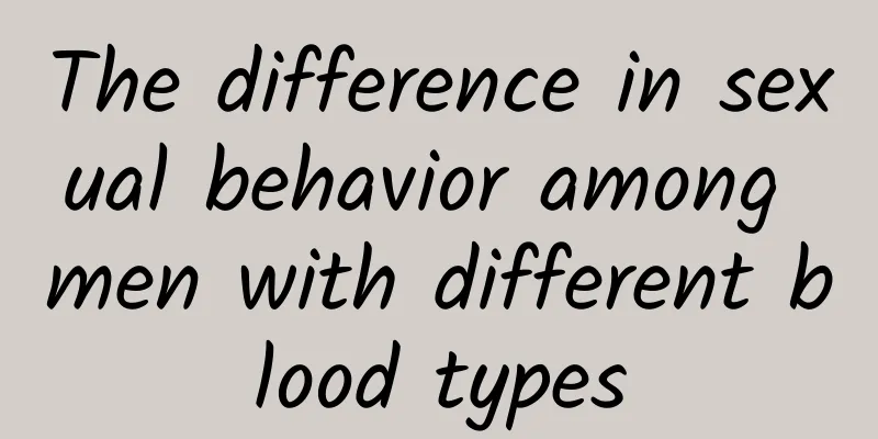 The difference in sexual behavior among men with different blood types